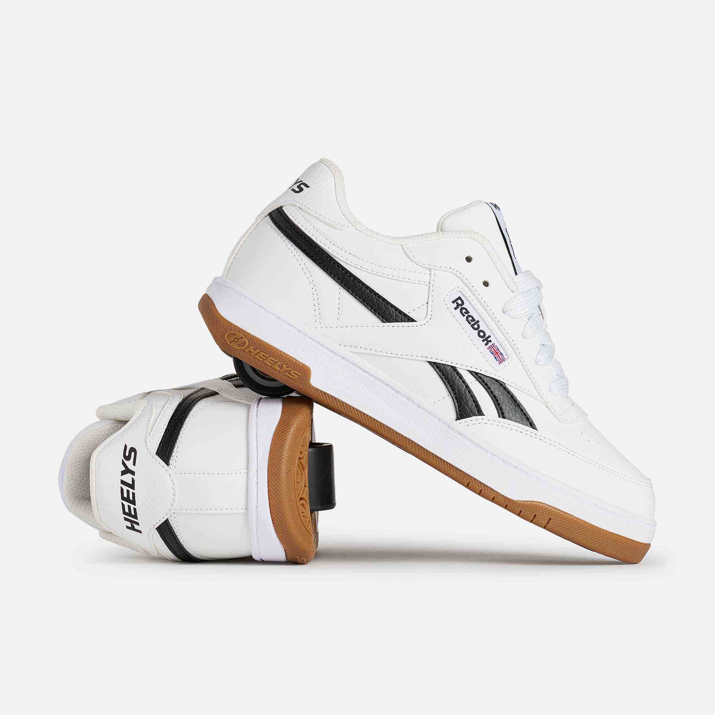 Heelys | Reebok Club C Adults | White/Black/Gum