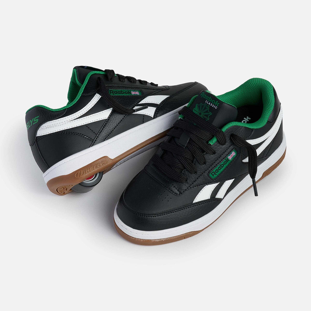 Heelys | Reebok Club C Adults - Black/White/Green