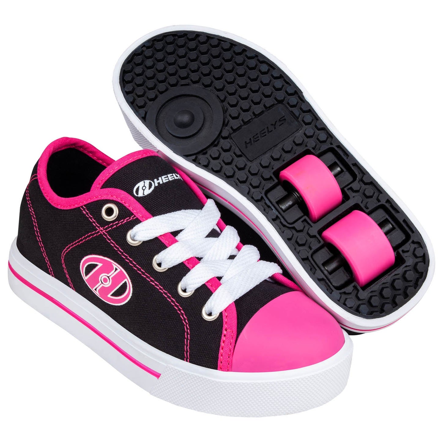 Sneakers with Wheels - Heelys Classic X2 Black / White / Hot Pink